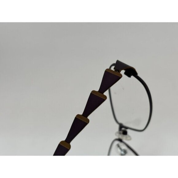 Fusion - 52-16-135 F144 C2 Brown Triangle Rectangle Glasses Frames - Picture 9 of 9